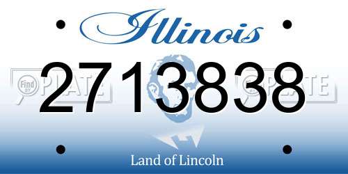 2713838 Illinois License Plate