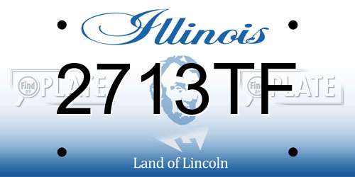 2713TF Illinois License Plate