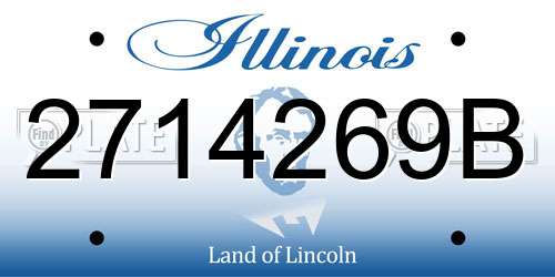 2714269B Illinois License Plate