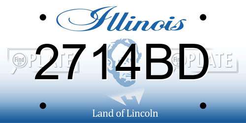 2714BD Illinois License Plate