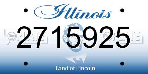 2715925 Illinois License Plate