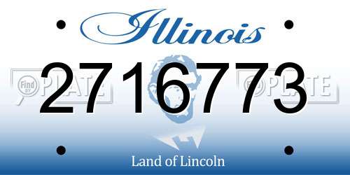 2716773 Illinois License Plate