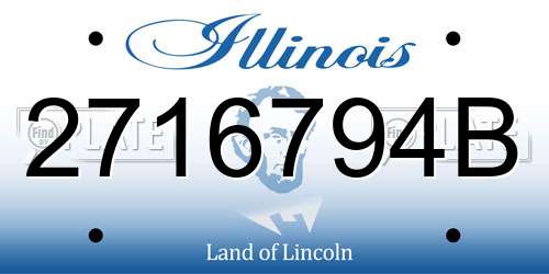 2716794B Illinois License Plate