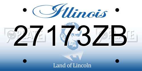 27173ZB Illinois License Plate