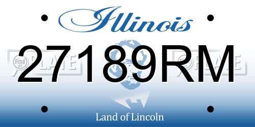 27189RM Illinois License Plate