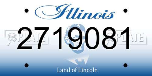 2719081 Illinois License Plate