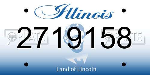 2719158 Illinois License Plate