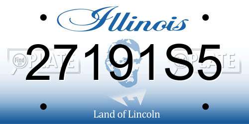 27191S5 Illinois License Plate