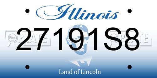 27191S8 Illinois License Plate