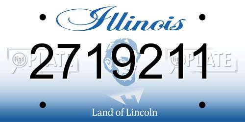 2719211 Illinois License Plate
