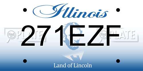 271EZF Illinois License Plate
