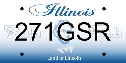 271GSR Illinois License Plate