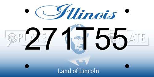 271T55 Illinois License Plate
