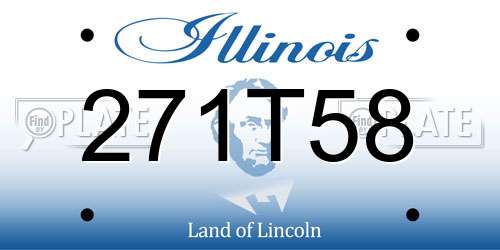 271T58 Illinois License Plate