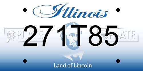 271T85 Illinois License Plate
