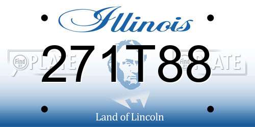 271T88 Illinois License Plate