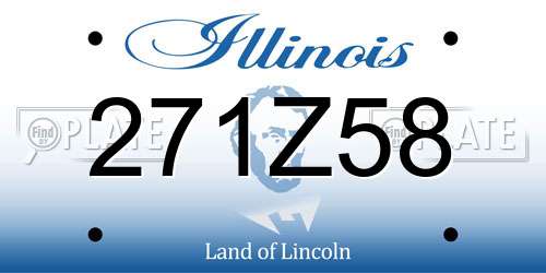 271Z58 Illinois License Plate