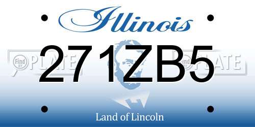 271ZB5 Illinois License Plate