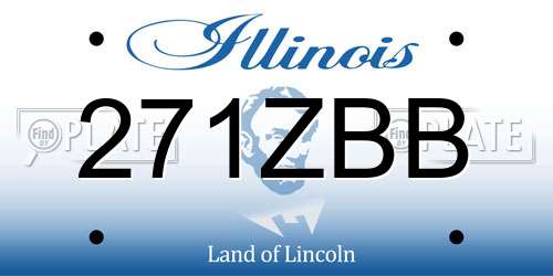 271ZBB Illinois License Plate