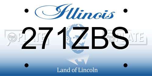 271ZBS Illinois License Plate