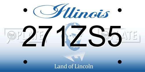 271ZS5 Illinois License Plate