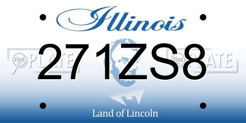 271ZS8 Illinois License Plate