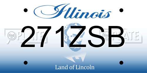 271ZSB Illinois License Plate