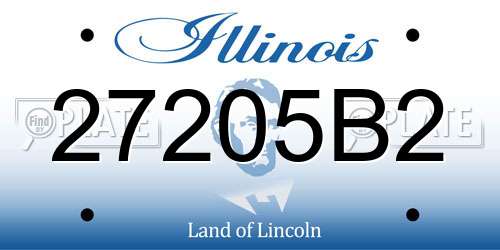 27205B2 Illinois License Plate