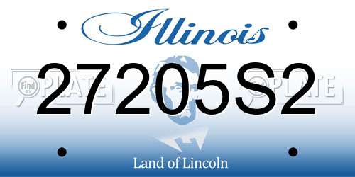 27205S2 Illinois License Plate