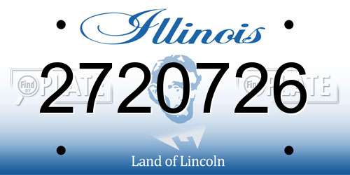 2720726 Illinois License Plate