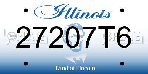 27207T6 Illinois License Plate