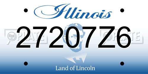 27207Z6 Illinois License Plate