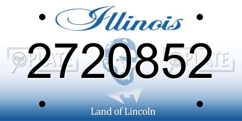2720852 Illinois License Plate