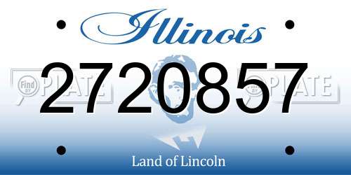 2720857 Illinois License Plate