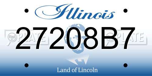 27208B7 Illinois License Plate