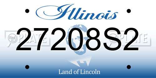 27208S2 Illinois License Plate