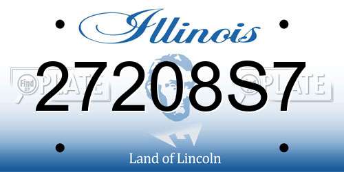 27208S7 Illinois License Plate