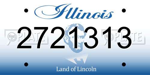 2721313 Illinois License Plate