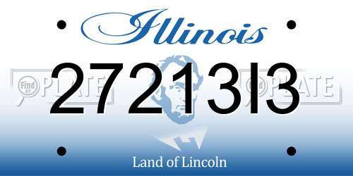 27213I3 Illinois License Plate