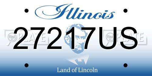 27217US Illinois License Plate