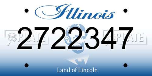 2722347 Illinois License Plate