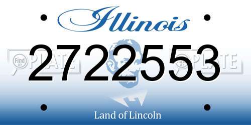 2722553 Illinois License Plate