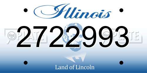 2722993 Illinois License Plate