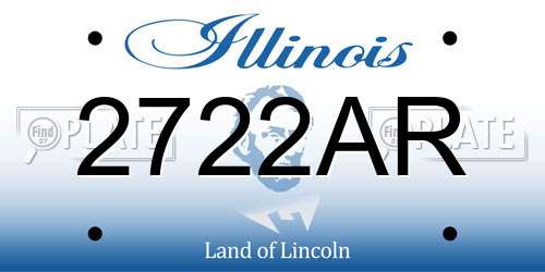 2722AR Illinois License Plate