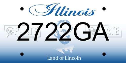 2722GA Illinois License Plate