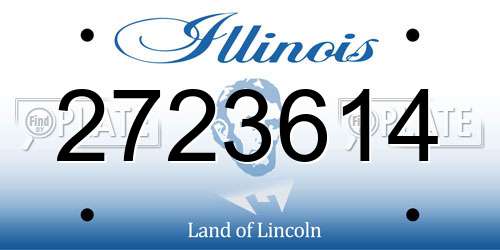 2723614 Illinois License Plate