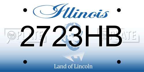 2723HB Illinois License Plate