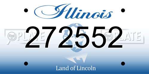 272552 Illinois License Plate