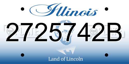 2725742B Illinois License Plate
