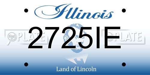 2725IE Illinois License Plate